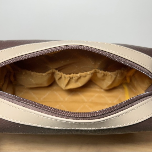 BVLGARI Parfums Cosmetic Bag Brown/Tan Vegan Leather Men's NEW - Picture 9 of 9